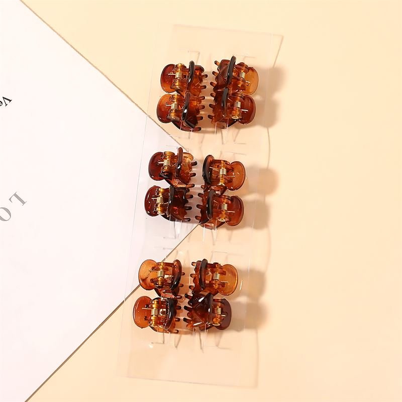 SOHO Lucca Mini Hair Claws - Brown - Hair Accessories