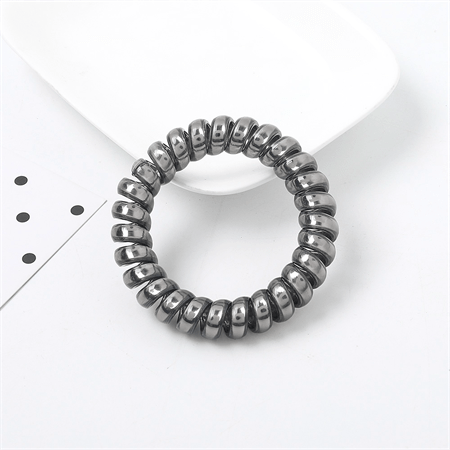 SOHO Metallic Spiral-Haarbänder 3 Stück – Metallgrau – Haaraccessoires | Fashiongirl