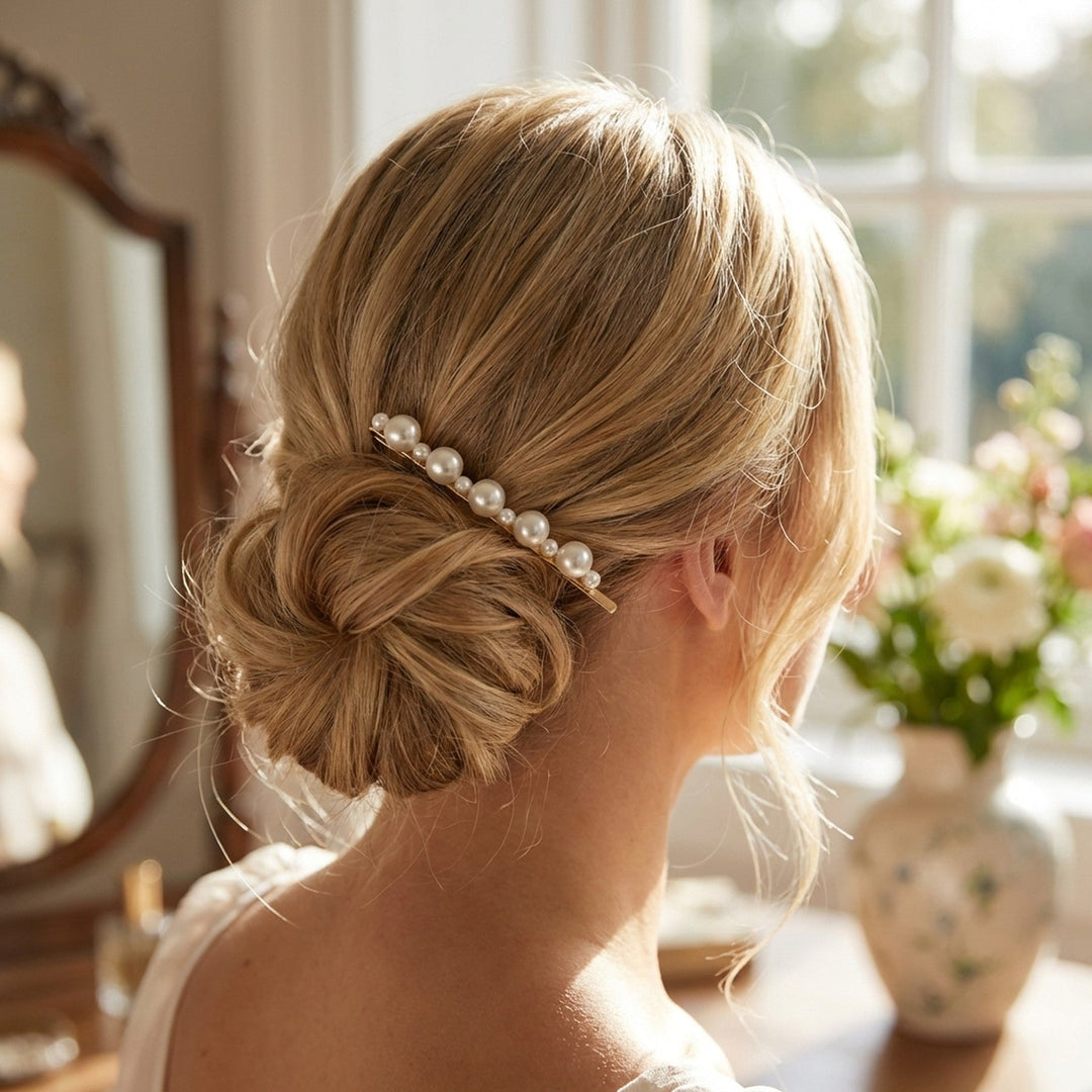 SOHO Mila hairpin with white pearls - No 6334 - Hair Accessories - SOHO