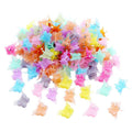 SOHO Mini-Schmetterlingshaarklammern – 100 Stück Schmetterlingshaarklammern Multi Jelly Pastellfarben – Haaraccessoires