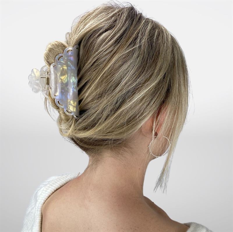 SOHO Naomi Hair Claw - White Marble - Hair Accessories