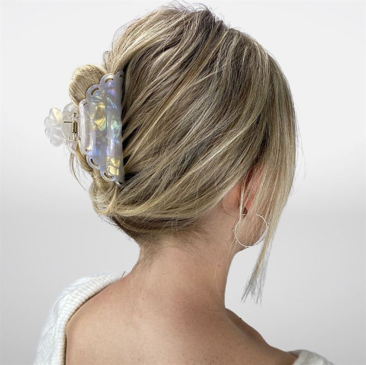 SOHO Naomi Hair Claw - White Marble - Hair Accessories