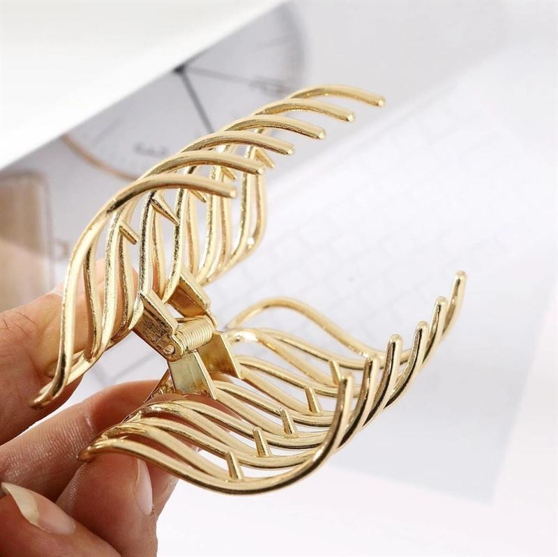 SOHO Olive Metal Hair Claw – Gold – Haaraccessoires