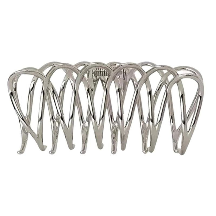 SOHO Olive Metal Hair Claw – Silber – Haaraccessoires