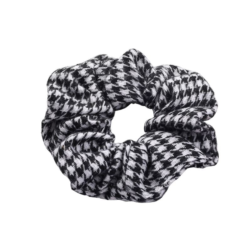 SOHO Pepita Scrunchie - Black - Hair Accessories