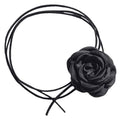SOHO Rose String Choker Flower Necklace – Schwarz – | Fashiongirl