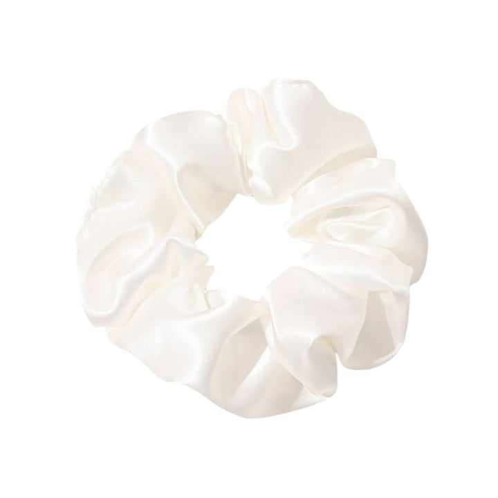 SOHO Satin Scrunchie - White - Hair Accessories
