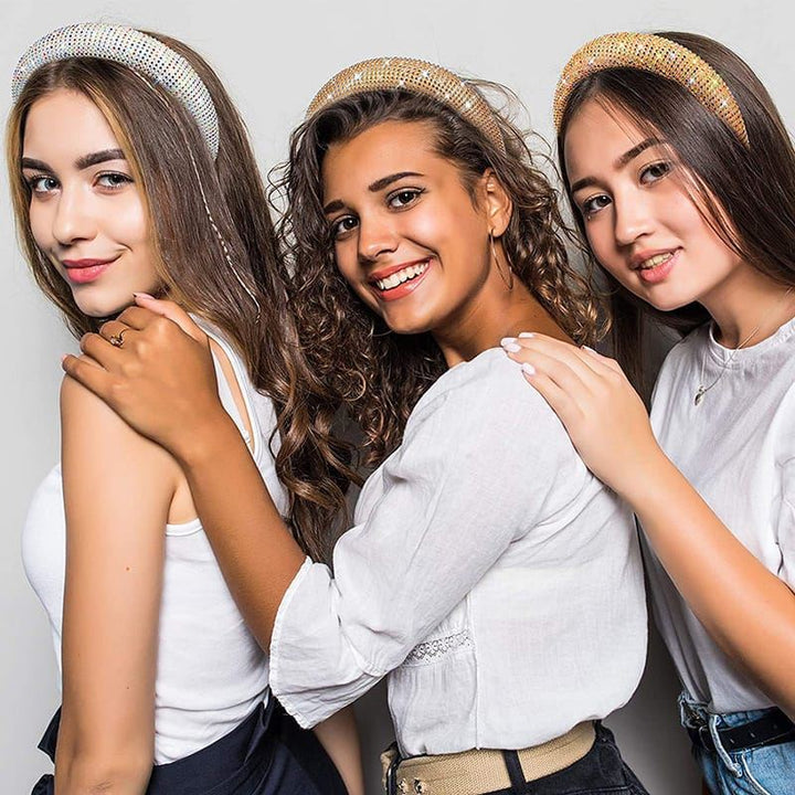 SOHO Simi Stirnband mit Strasssteinen – Roségold/Gold – Haaraccessoires | Fashiongirl