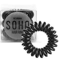 SOHO Spiral-Haargummis – Schwarz (3 Stück) – Haaraccessoires | Fashiongirl