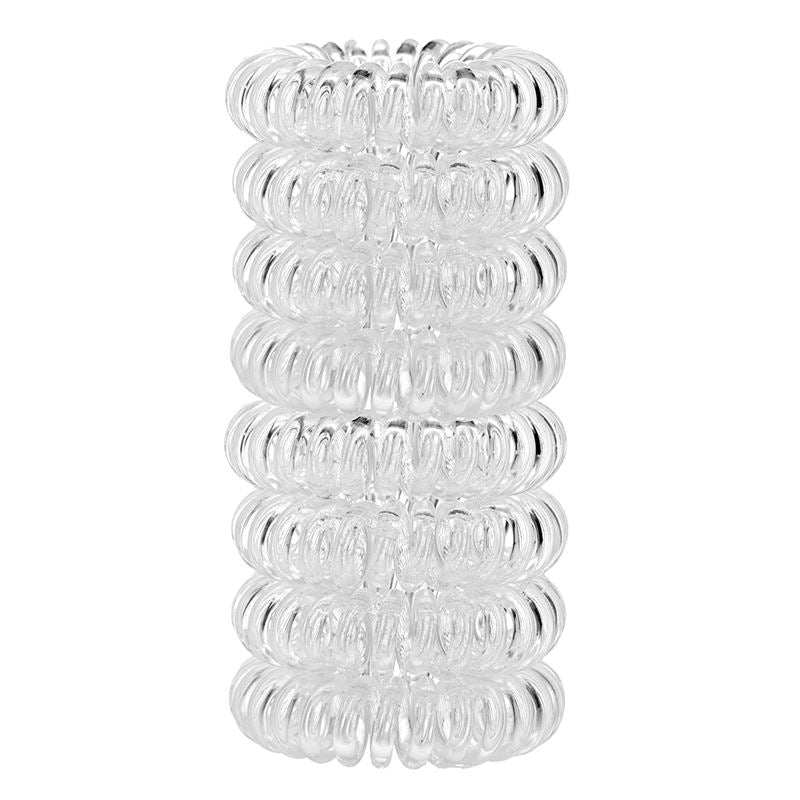 SOHO Spiral-Haarbänder, kristallklar – 8 Stück – Haaraccessoires | Fashiongirl