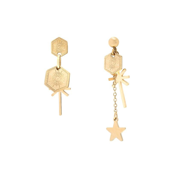 SOHO Sun & Star Ohrringe – Gold – | Fashiongirl