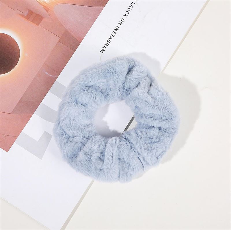 SOHO Teddie Scrunchie – Blau – Haaraccessoires