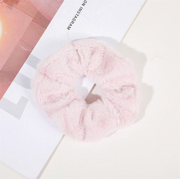 SOHO Teddie Scrunchie – Rosa – Haaraccessoires