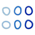 SOHO Thia Spiral-Haarbänder, 6 Stück – Blau – Haaraccessoires | Fashiongirl