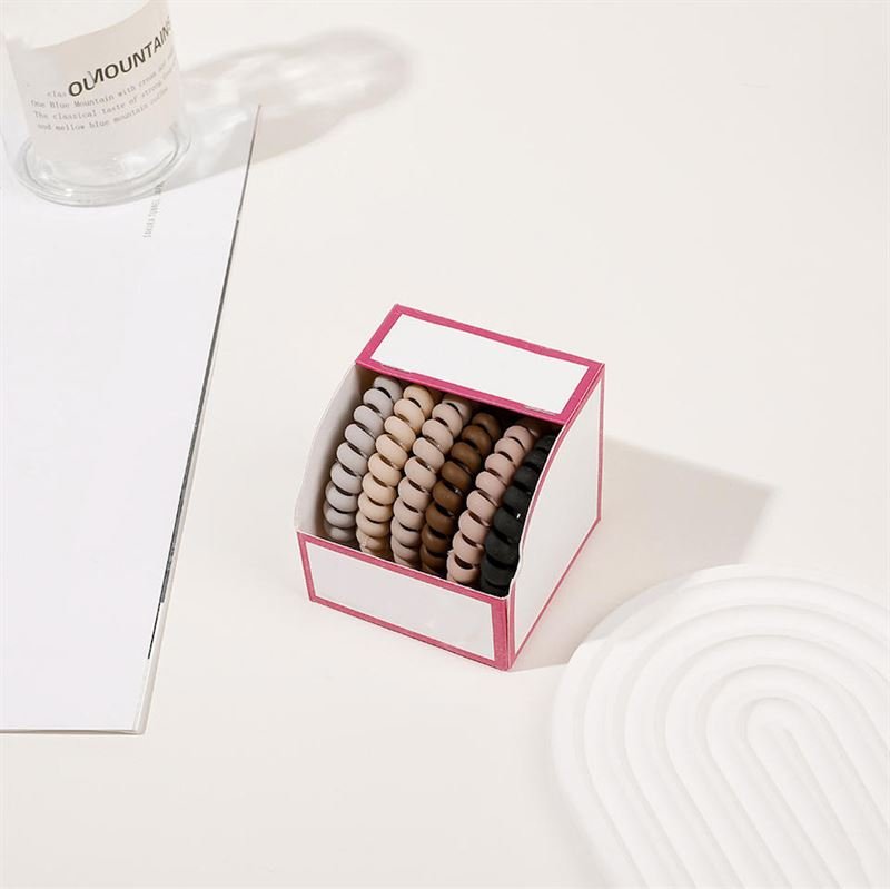 SOHO Thia Spiral-Haarbänder, 6 Stück – Earth – Haaraccessoires | Fashiongirl