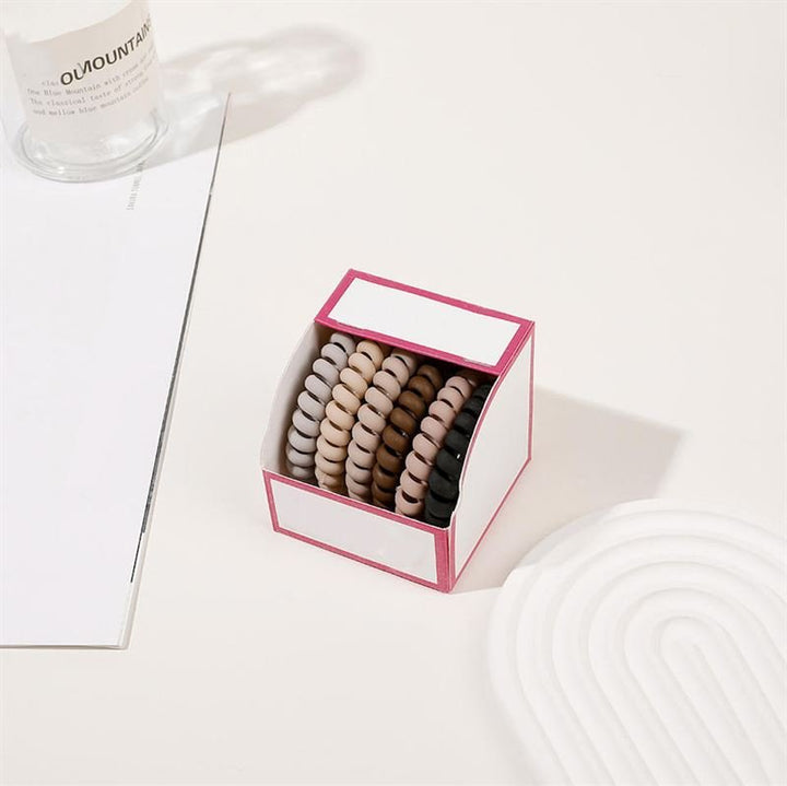SOHO Thia Spiral-Haarbänder, 6 Stück – Earth – Haaraccessoires | Fashiongirl