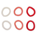 SOHO Thia Spiral-Haargummis, 6 Stück – Rosa – Haaraccessoires | Fashiongirl