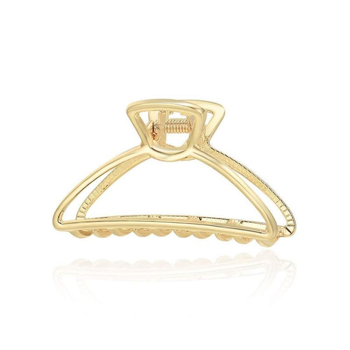 SOHO Tori Small Metal Hair Claw - Gold - Hair Accessories