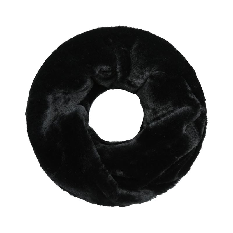 SOHO Tube Scarf mit Fell – Schwarz – | Fashiongirl