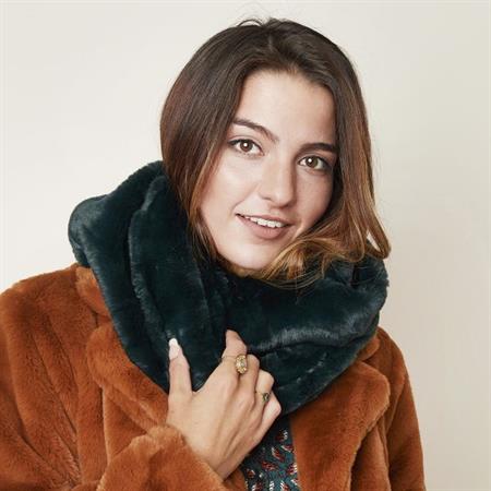 SOHO Tube Scarf mit Fell – Schwarz – | Fashiongirl