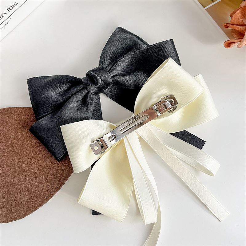 SOHO Vanessa Bow Hair clips - Black - Hair Accessories | Fashiongirl