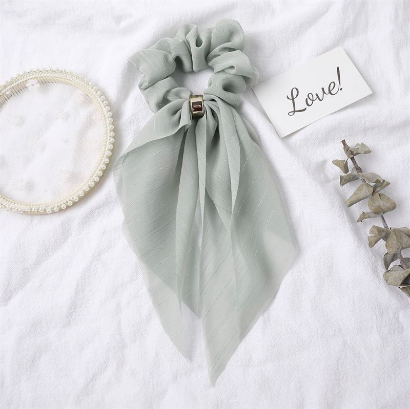 SOHO Vina Scrunchie with scarf - Green - Hair Accessories