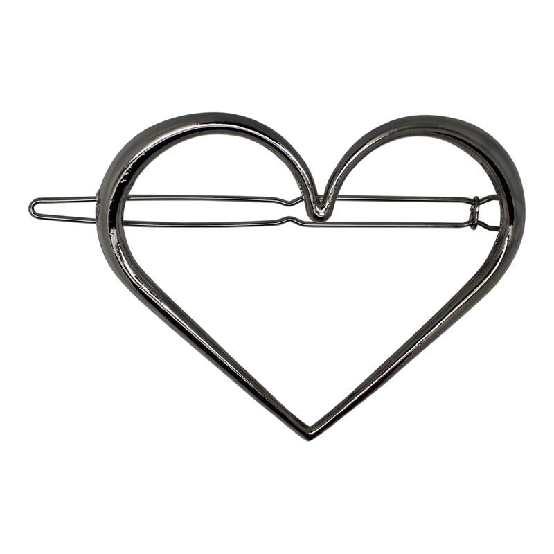 SOHO XL Heart Hair Clip - Silver - | Fashiongirl