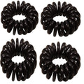 Spiralgummibänder – Schwarz, 4 Stück – | Fashiongirl