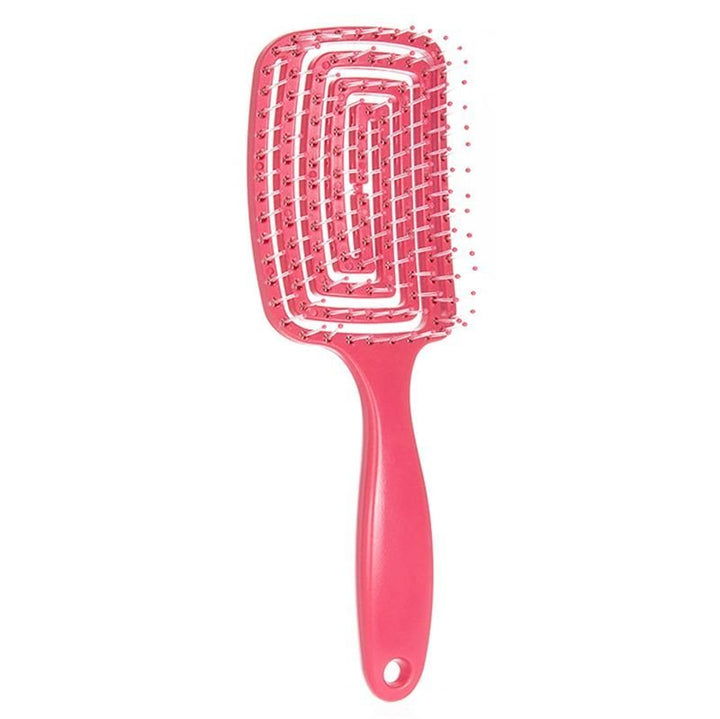 TBC Detangling Hair Brush - Wet &amp; Dry Hollow Brush - Pink - Hair Styling tool