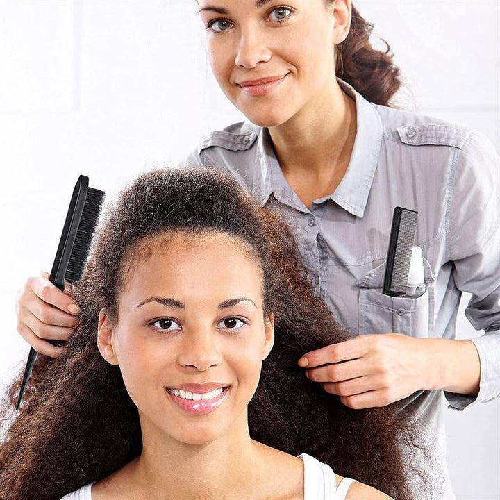 TBC Dual Edge Comb and Brush – 3 Sets (Haarbürste und Kamm) – Haarstyling-Werkzeug
