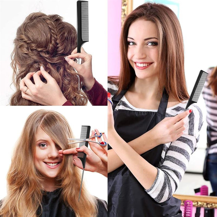 TBC Dual Edge Comb and Brush – 3 Sets (Haarbürste und Kamm) – Haarstyling-Werkzeug