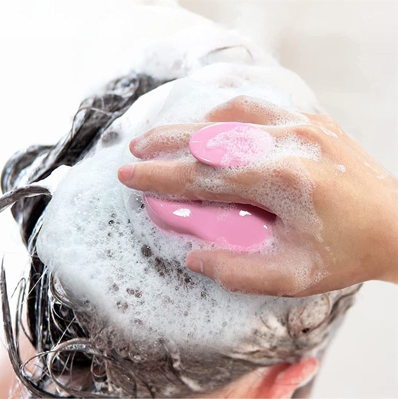 TBC Shampoo-Haarbürste/Kopfhautbürste – Kopfhaut-Massagebürste – Massage und Stimulation der Kopfhaut – Rosa – Haarstyling-Werkzeug