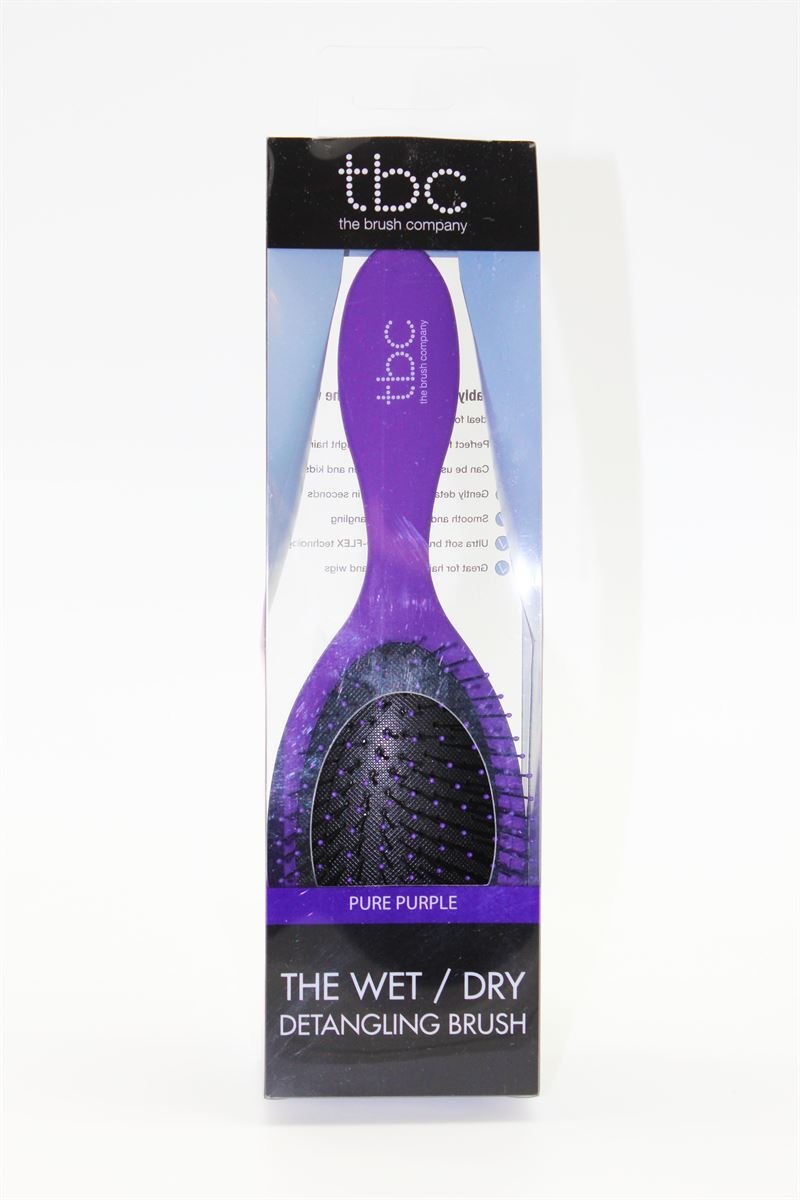 TBC The Wet & Dry Brush Detangler Haarbürste – Purple Pure Purple – Haarstyling-Werkzeug