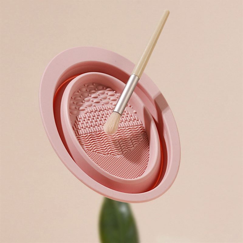 Technique PRO Faltbare Silikon-Make-up-Pinsel-Reinigungsschale – Nude Rose – Haaraccessoires