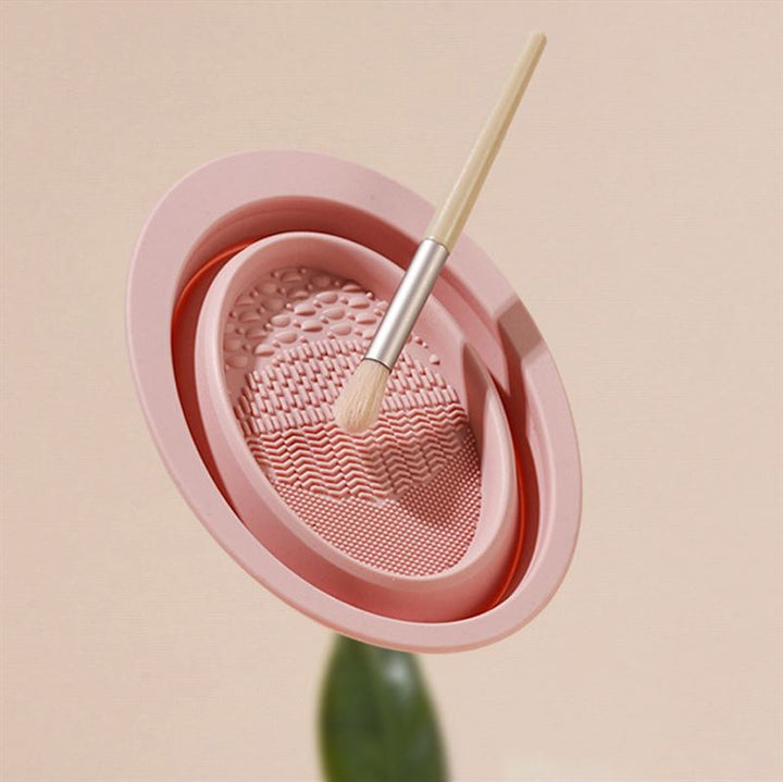 Technique PRO Faltbare Silikon-Make-up-Pinsel-Reinigungsschale – Nude Rose – Haaraccessoires