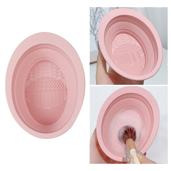 Technique PRO Faltbare Silikon-Make-up-Pinsel-Reinigungsschale – Nude Rose – Haaraccessoires