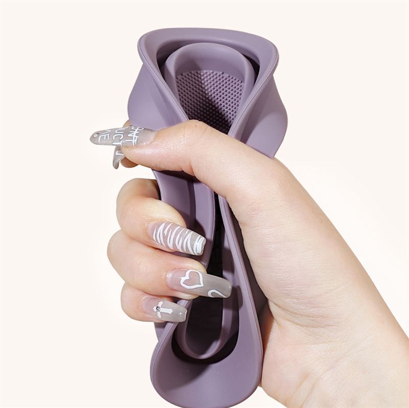 Technique PRO Faltbare Silikon-Make-up-Pinsel-Reinigungsschale – Nude Rose – Haaraccessoires