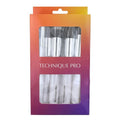 Technique PRO Make-up-Pinsel, Silver Edition – 10 Stück – 
