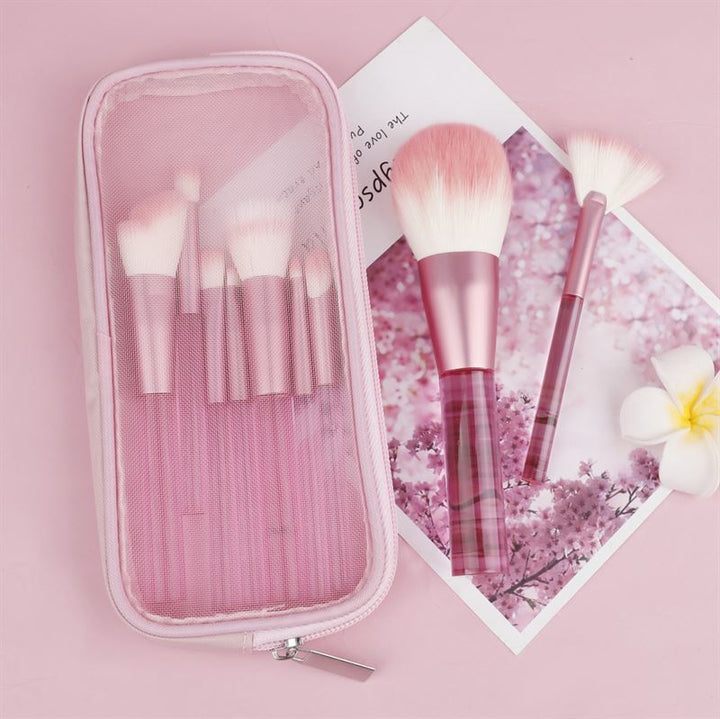Technique PRO Translucent Perfection Makeup Brush Set – 9 Make-up-Pinsel mit Tasche (PINK) – 