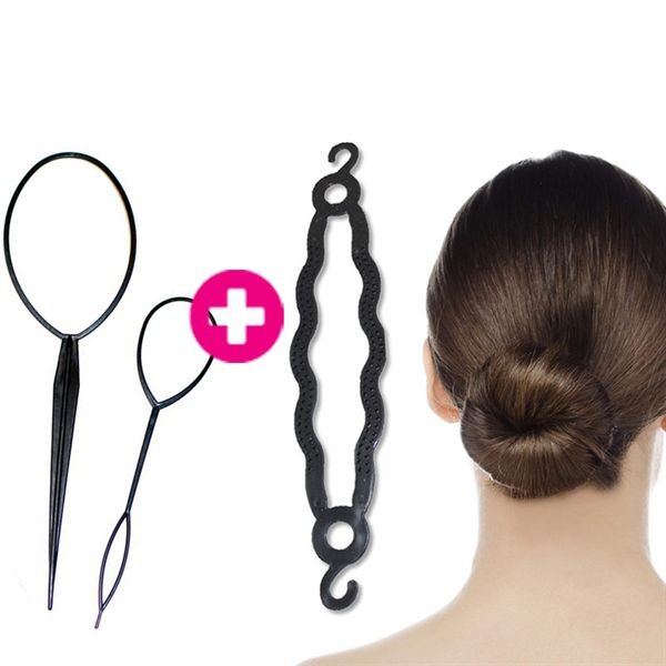 Topsy Tail + Magic Bun + Kamm Schwarz – Vorteilspack – | Fashiongirl