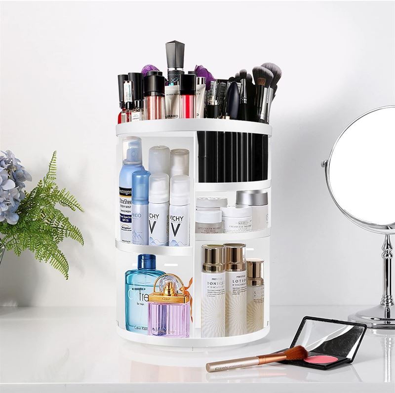 kosmetik aufbewahrung weiß Make-up Organizer – 360° drehbar – UNIQ Weiß