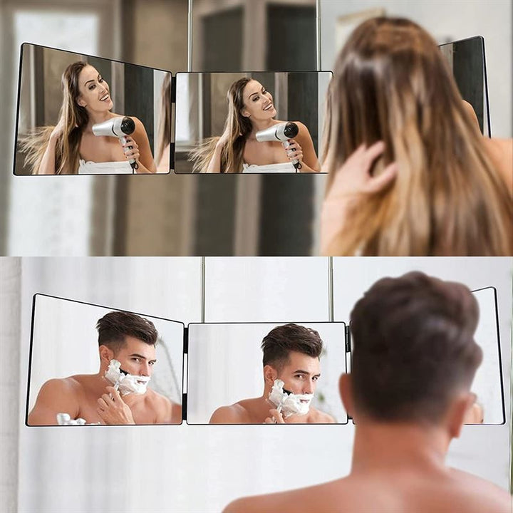 UNIQ 360 Faltbarer Make-up-Spiegel mit Aufhängung – 3-fach-Hängespiegel – | Fashiongirl