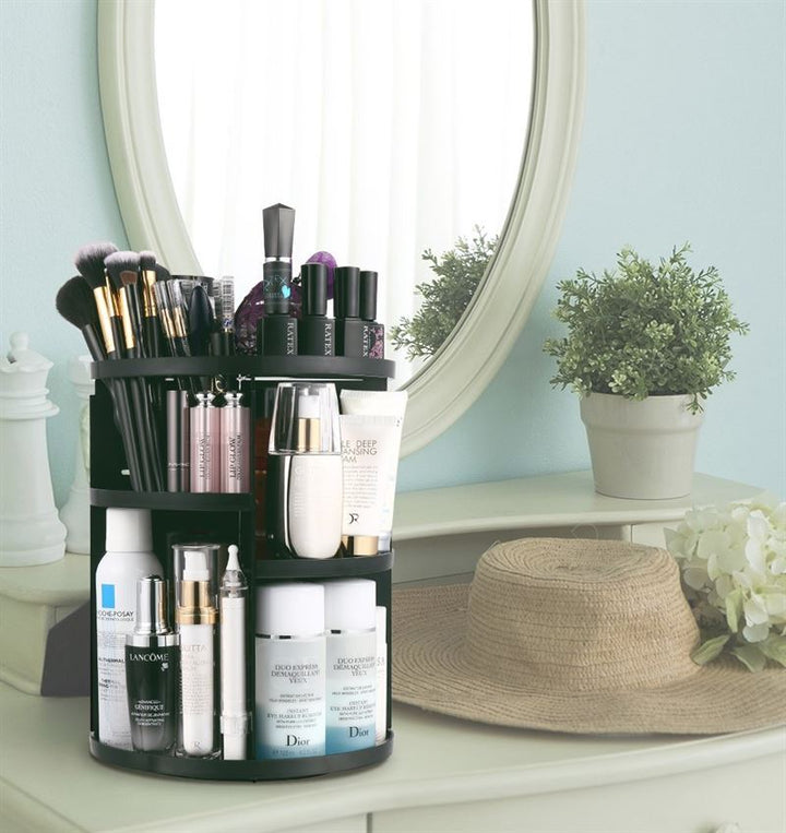 UNIQ 360º drehbarer Kosmetik-Organizer – Schwarz – Organizer