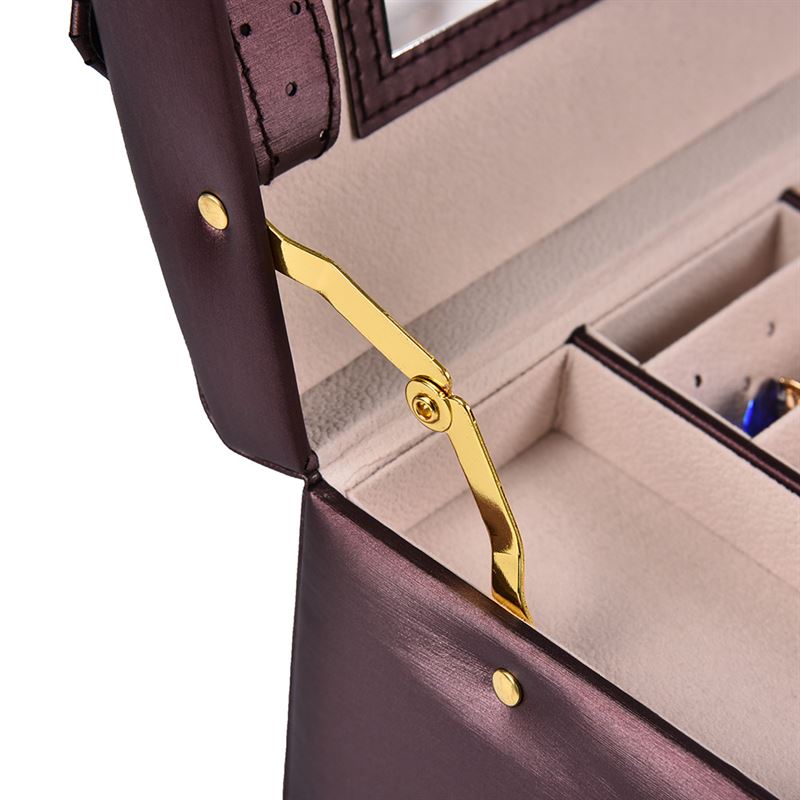 UNIQ Classic Schmuckkästchen in 3 Ebenen – S118 – Braun – Schmuckkästchen