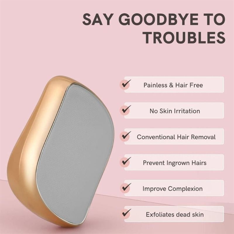 UNIQ Crystal Hair Eraser – Epiliergerät mit Kristall für schmerzfreie Haarentfernung – Gold – | Fashiongirl