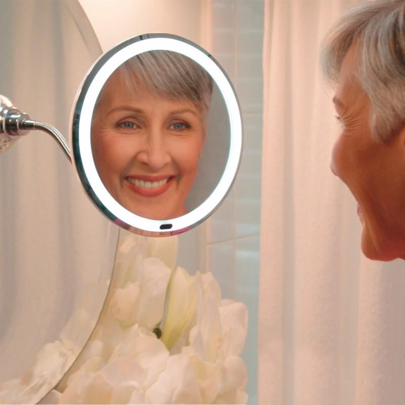 UNIQ Flexibler Spiegel mit LED-Licht und 10-facher Vergrößerung – | Fashiongirl