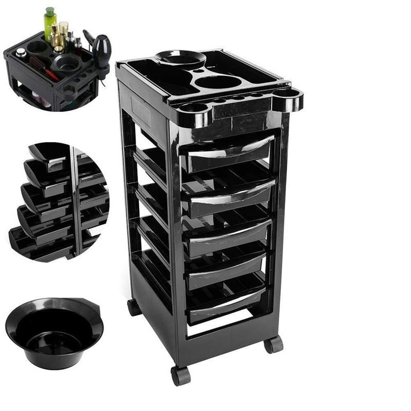 UNIQ Friseurwagen / Rolltisch – Schwarz – | Fashiongirl
