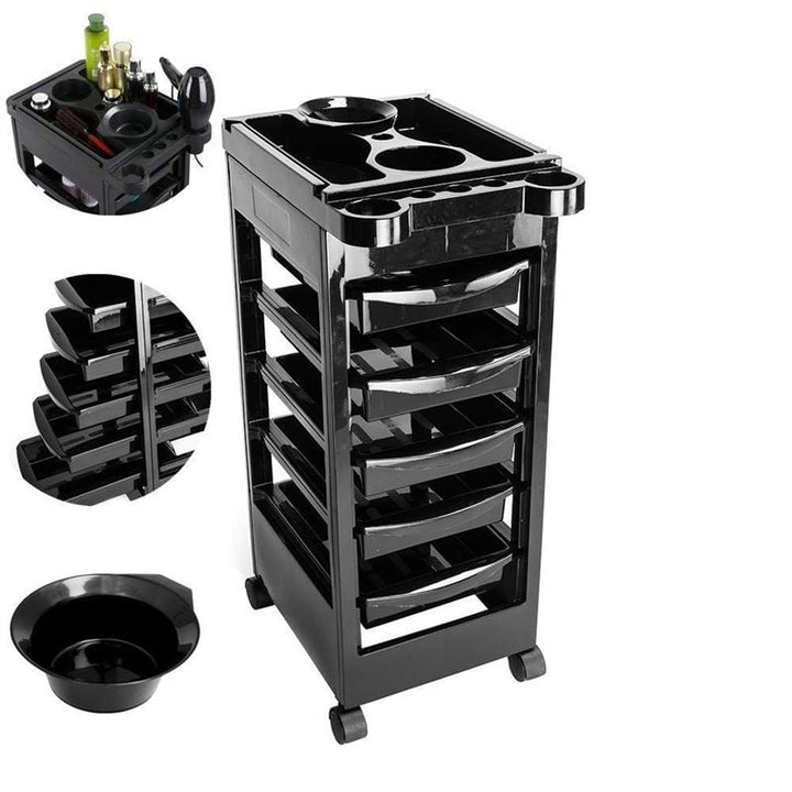 UNIQ Friseurwagen / Rolltisch – Schwarz – | Fashiongirl