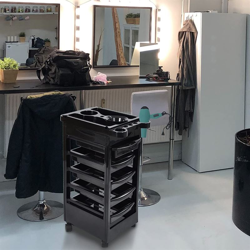 UNIQ Friseurwagen / Rolltisch – Schwarz – | Fashiongirl