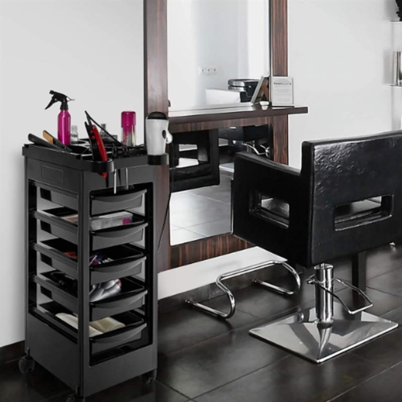 UNIQ Friseurwagen / Rolltisch – Schwarz – | Fashiongirl